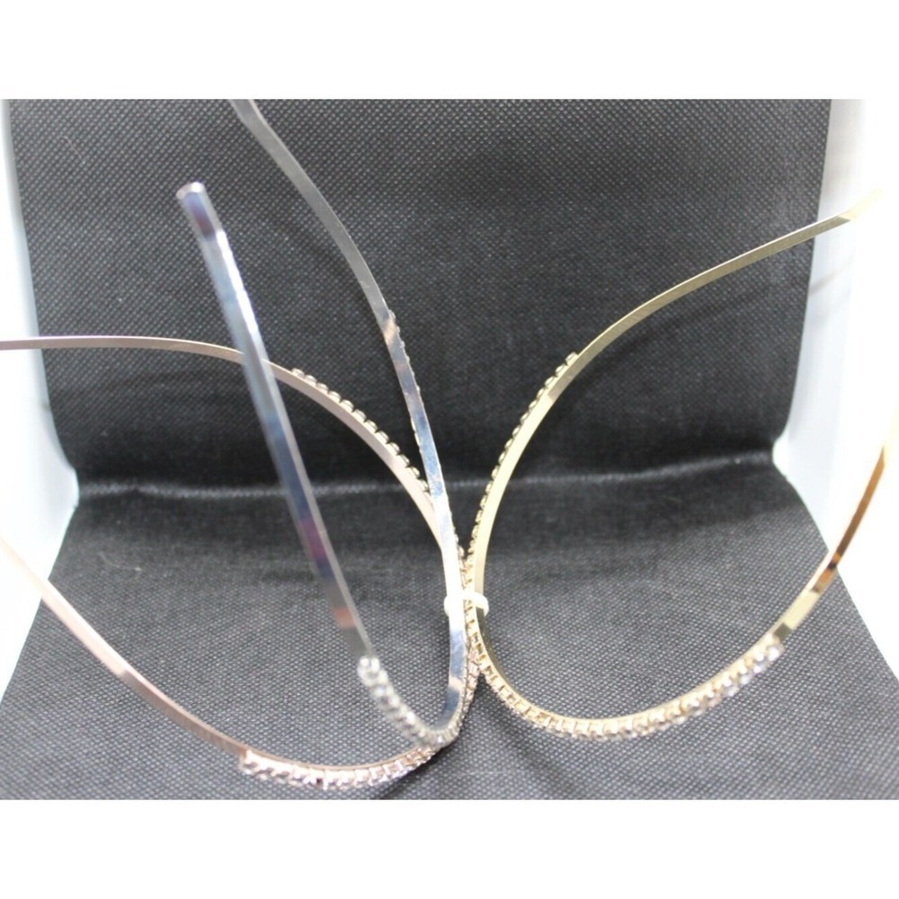 3 Tone Bands Headband with Cubic Zar stones. New w/o box. Free Ship. Please Read - Picture 6 of 6
